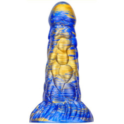 MetallicAnal Gode Cyrix 15.5 x 6cm Bleu-Doré